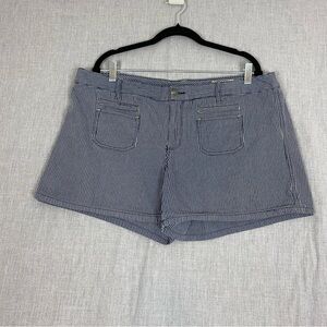 Gap Limited Edition Shorts Cotton Denim Stripe Sz 16 Five Pocket Walking Shorts